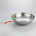 Wok de Chef en Titane avec Base Courbée pour Cuisson à Induction