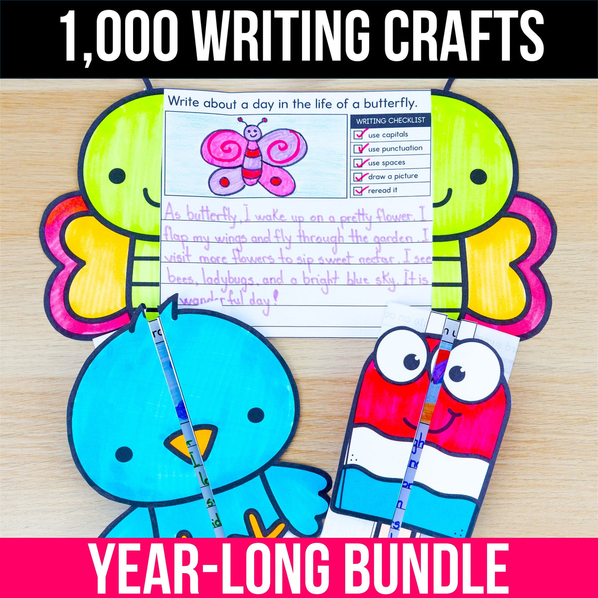 1 000 activités d'écriture + prompts BUNDLE ANNUEL