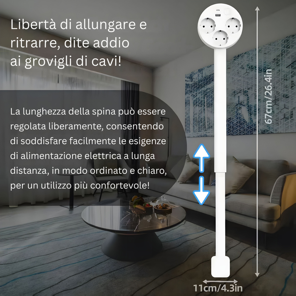 PowerReach | La prise extensible intelligente et élégante pour une maison moderne