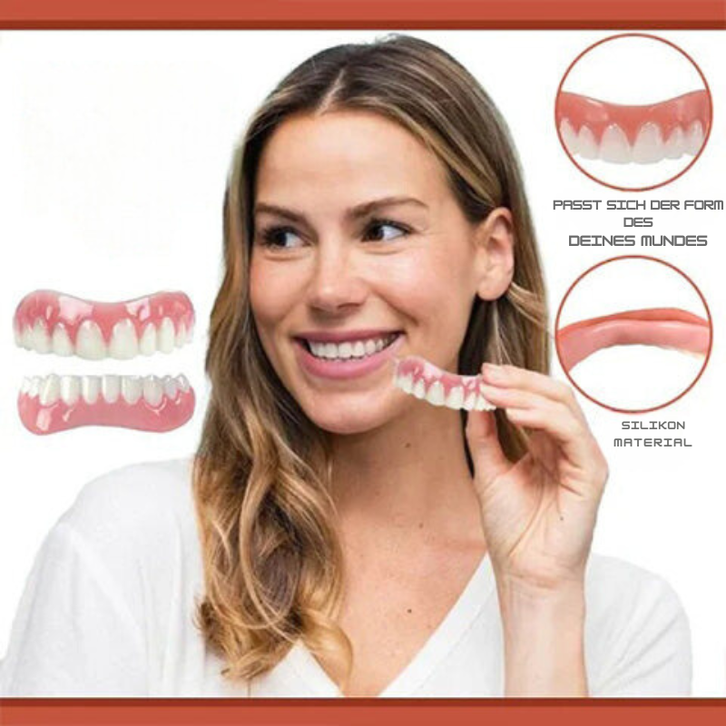 Prothèse Dentaire en Silicone Set 5 Tailles Ajustable Forme Dentaire Supérieure et Inférieure Thermoformable | Sansoti
