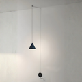 Luminaire suspendu en métal noir élégant avec douille E27