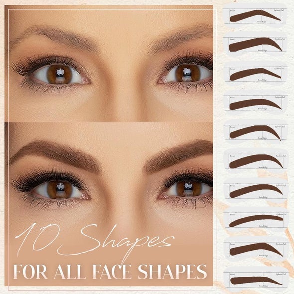 Ensemble de pochoirs et de tampons pour sourcils pour une forme parfaite