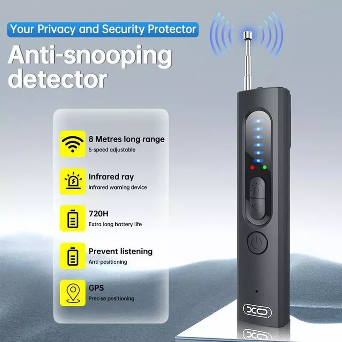Détecteur de Traceur GPS pour Voitures, Détecteur de Caméra Cachée, Scanner de Caméra et Détecteur d'Insectes RF pour Dispositif de Sécurité à Domicile