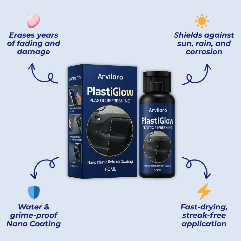 PlastiGlow™ — Ravivez et Protégez Vos Plastiques avec un Éclat Éblouissant Instantanément