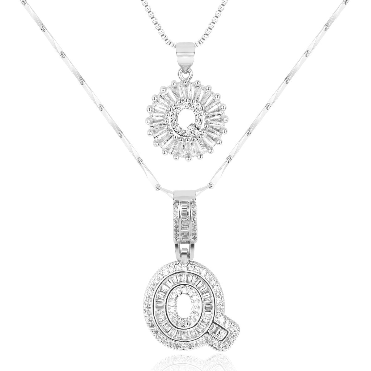 Collier GemLetter - Pendentif Initial avec Finition Luxe
