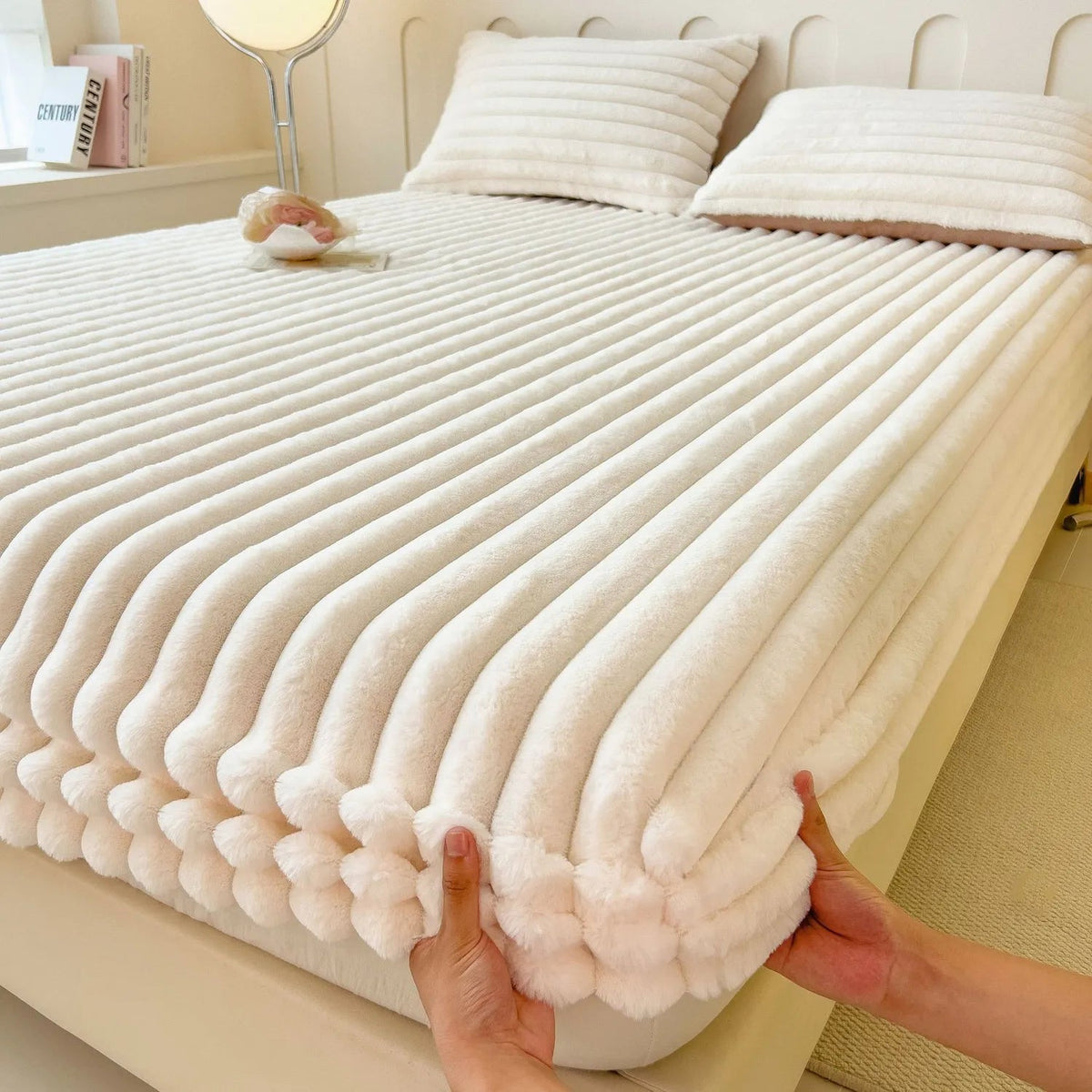 Housse de Matelas en Velours Luxueux - Confort Doux & Ajustement Securisé