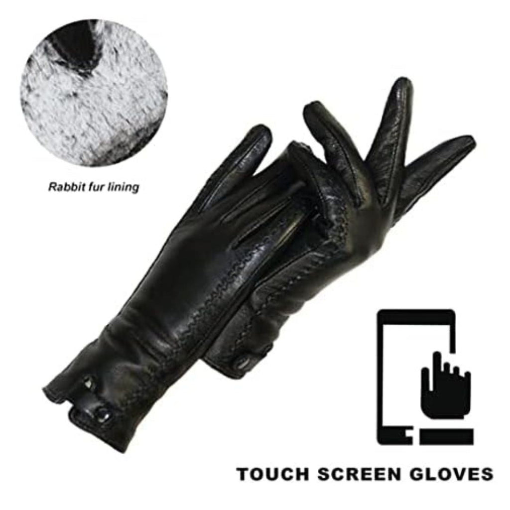 Gants en cuir Kristy Winter | Vintage et élégant