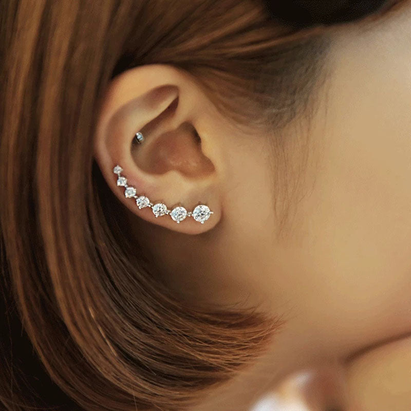 Glamour | Boucles d'oreilles en argent sterling 925 avec zircon brillant