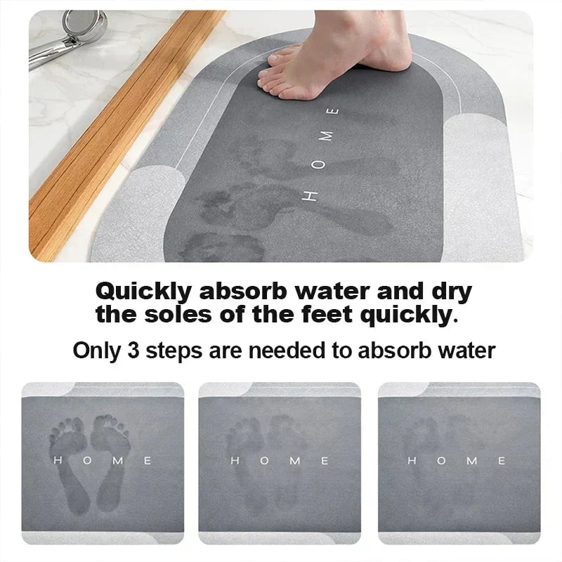 Tapis Antidérapant à Séchage Rapide pour Salles de Bain et Entrées Sûres