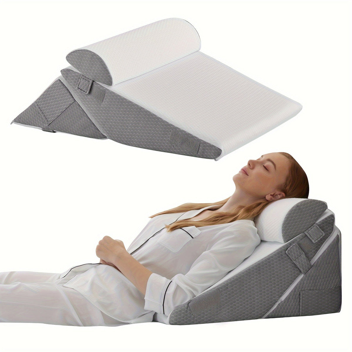 ComfortElevate - Oreiller en coin ajustable polyvalent pour un soutien ultime