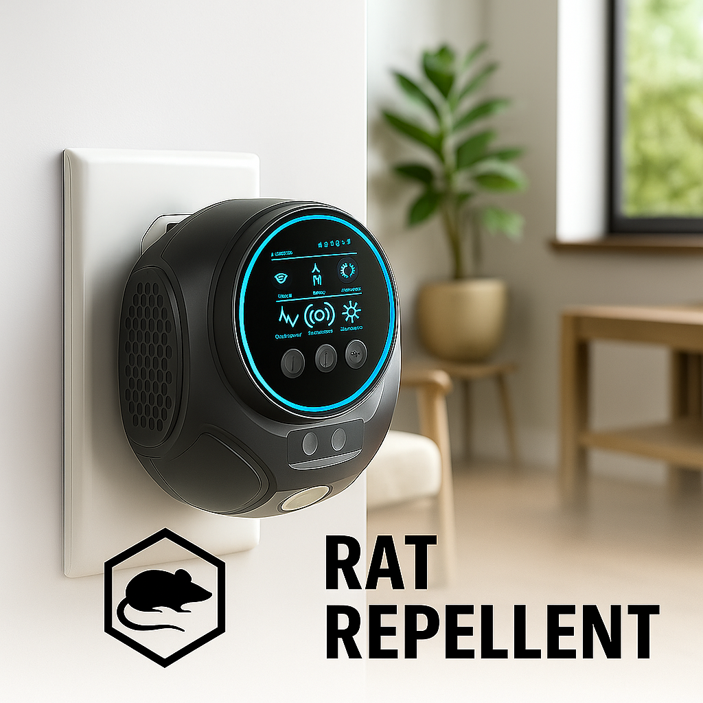 Rodent Defense | Répulsif Ultrasonique pour Souris avec Fonctionnement Silencieux | Design Plug-In pour une Couverture de 3200 pieds carrés