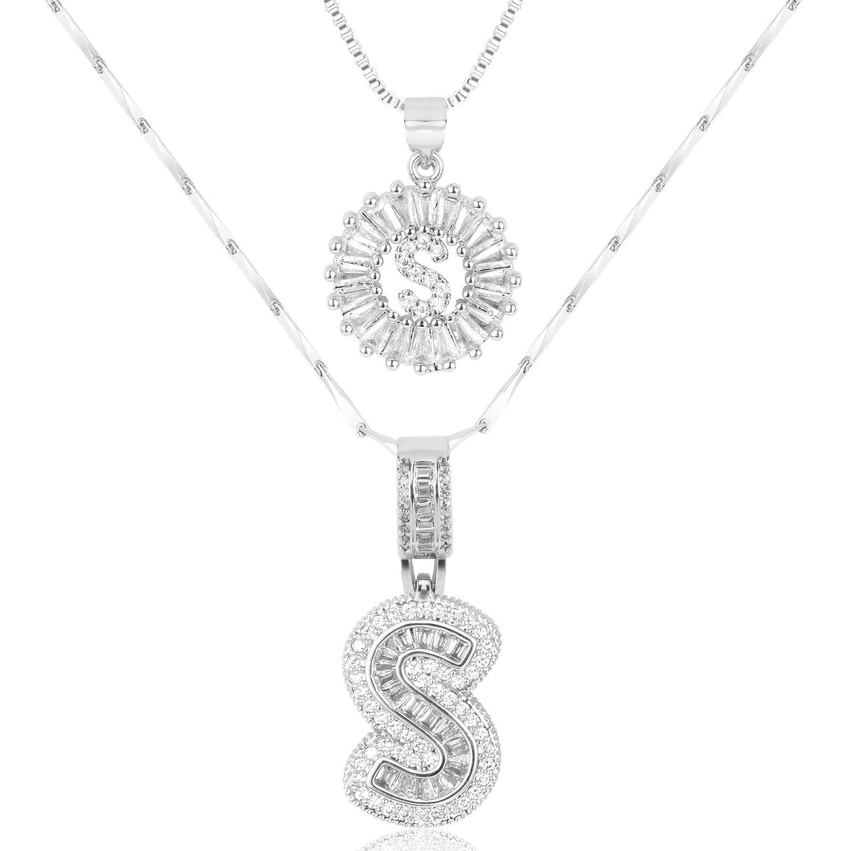 Collier GemLetter - Pendentif Initial avec Finition Luxe