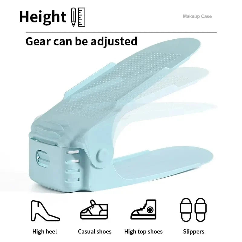 Organisateur de chaussures pour placard, set de 6 | Étagère à chaussures gain de place pour une utilisation double de l'espace de rangement | Support à chaussures empilable