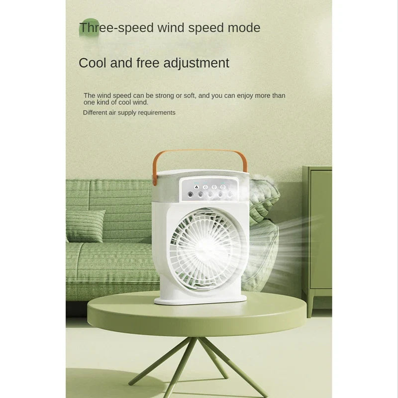 Ventilateur de Refroidissement Portable avec Humidificateur et Veilleuse LED