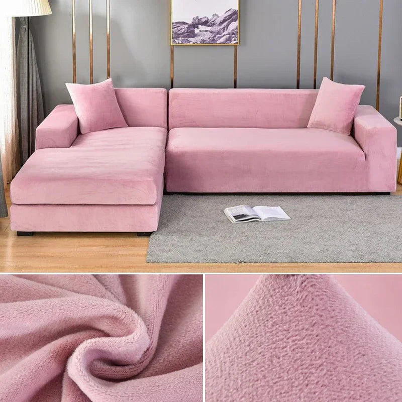 Housse de Canapé en Velours Élastique avec Finition Luxueuse – Sofina