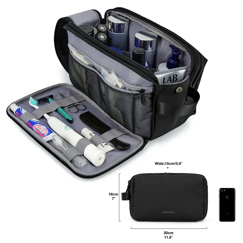Kosmetixo Trousse de Toilette Imperméable pour Femmes & Hommes | Trousse de Toilette Légère en S/M/L | Accessoire de Voyage pour Produits de Soins & Maquillage | Organisateur de Voyage Unisexe
