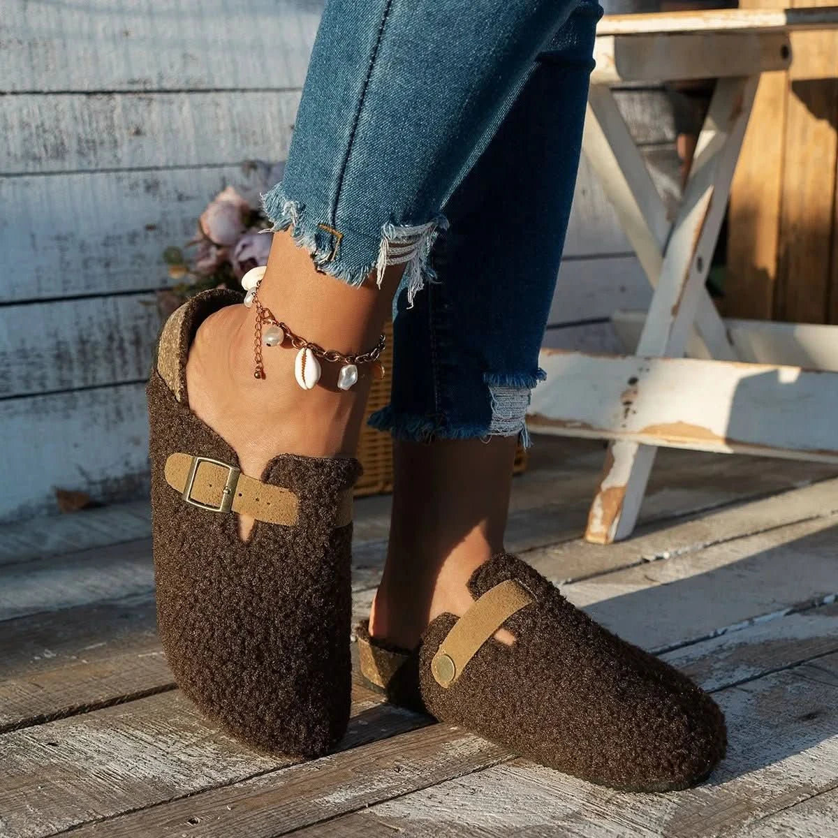 CONTRORTLUXE – Chaussures en laine de mouton luxueuses pour un confort ultime en hiver