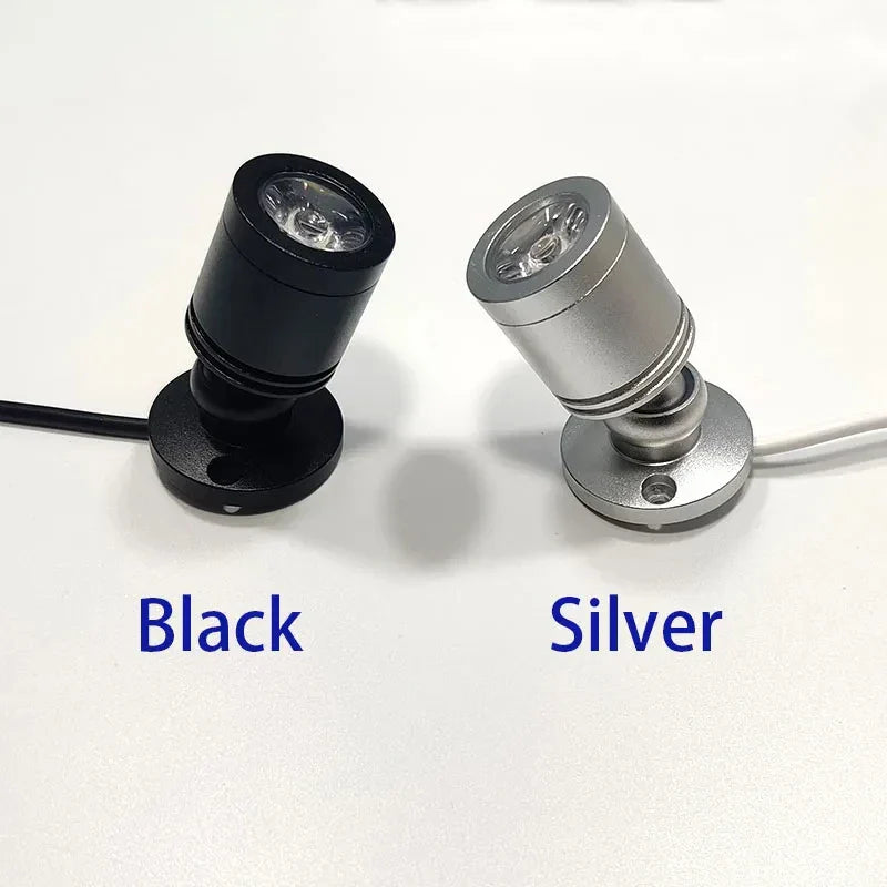Mini Spot LED LuxoDot | 1W/3W | Lampe USB pour vitrines & déco | Blanc chaud & froid | Boîtier en aluminium