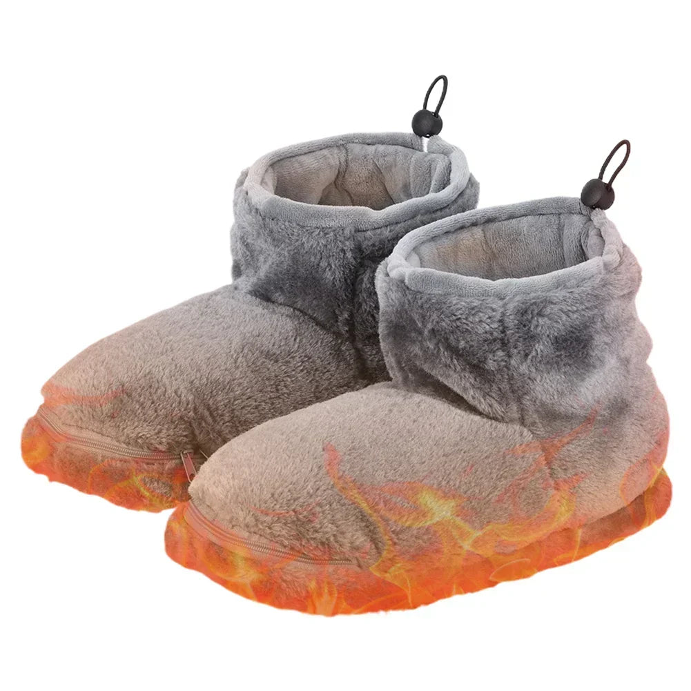 Chaussons USB Chauffants Électriques – Chaleur Douillette en Peluche