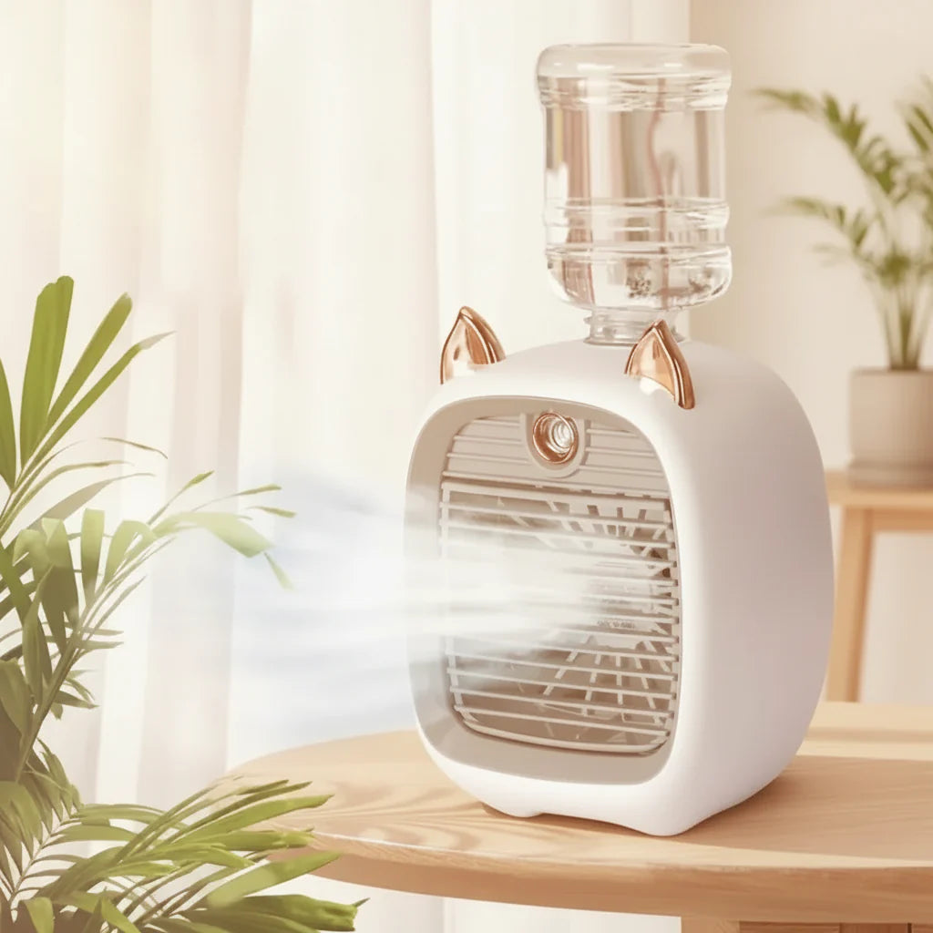 Ventilateur de climatisation mini USB avec humidificateur pour un refroidissement de bureau