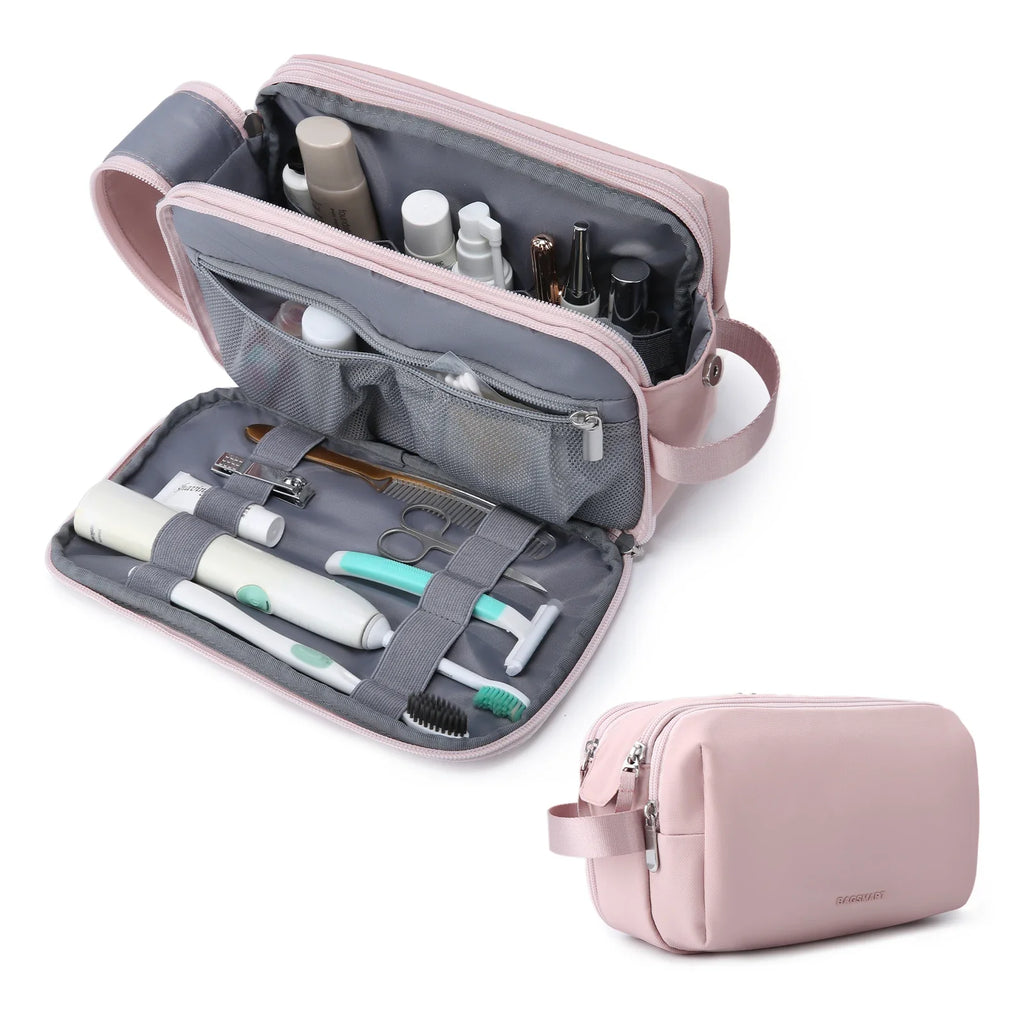 Kosmetixo Trousse de Toilette Imperméable pour Femmes & Hommes | Trousse de Toilette Légère en S/M/L | Accessoire de Voyage pour Produits de Soins & Maquillage | Organisateur de Voyage Unisexe