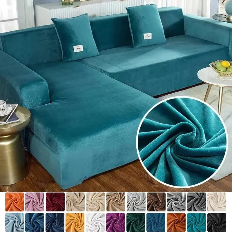 Housse de Canapé en Velours Élastique avec Finition Luxueuse – Sofina