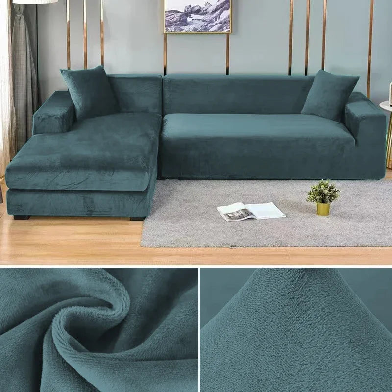 Housse de Canapé en Velours Élastique avec Finition Luxueuse – Sofina