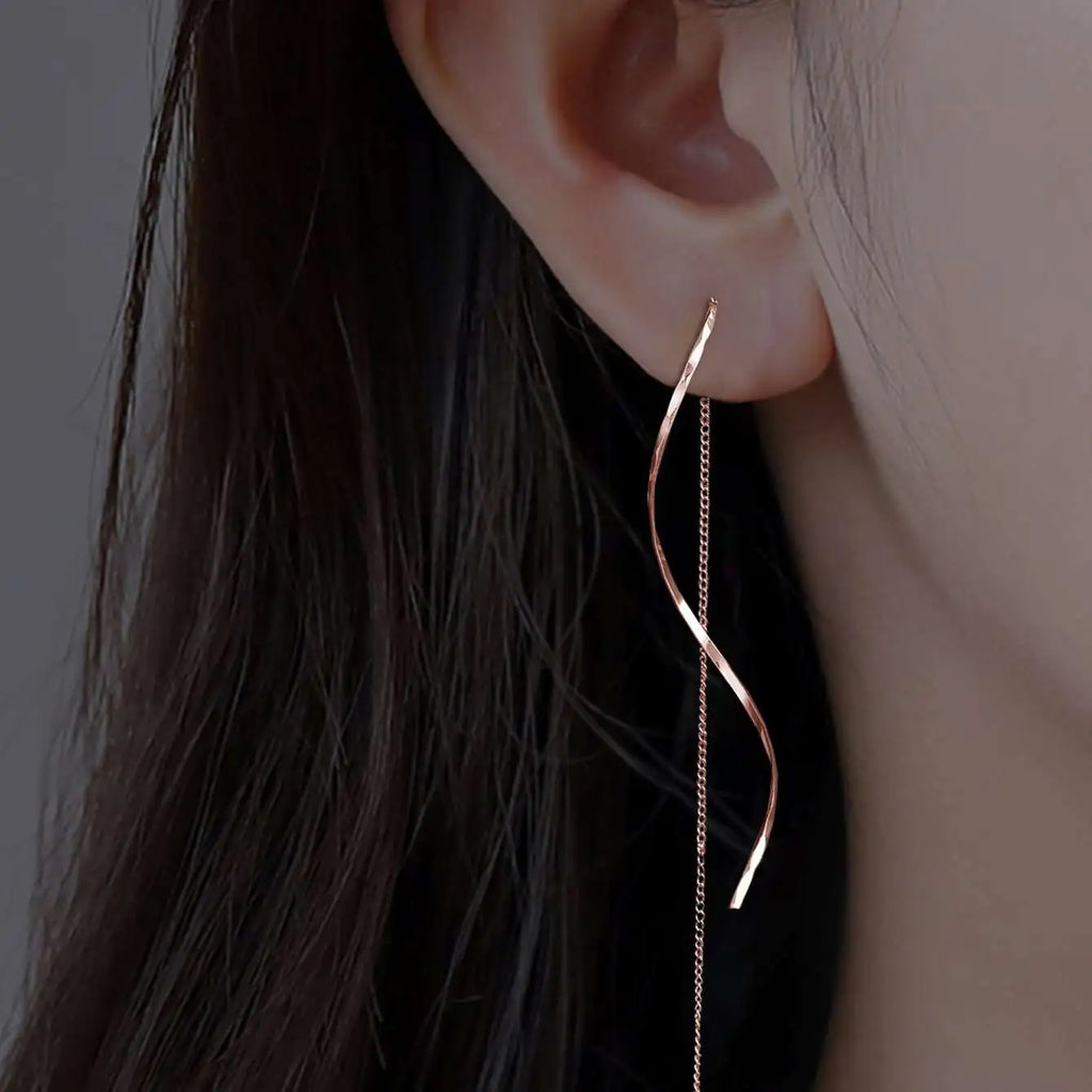 Boucles d'oreilles en vagues