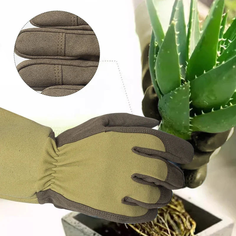 Gants de jardin FLORAHAND | Résistants aux épines & respirants | Gants longs pour les roses pour femmes | 1 paire