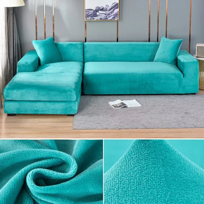 Housse de Canapé en Velours Élastique avec Finition Luxueuse – Sofina