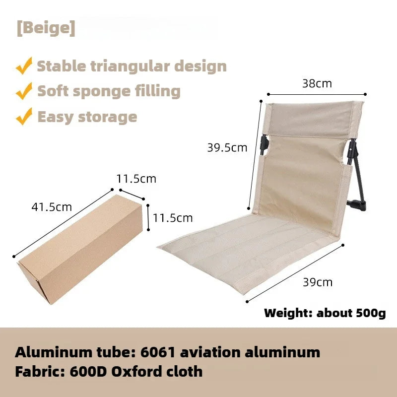 TREKASE Chaise de camping pliante | Ultra légère et résistante aux intempéries | Cadre en aluminium | Rembourrée pour un confort supplémentaire | Facile à monter