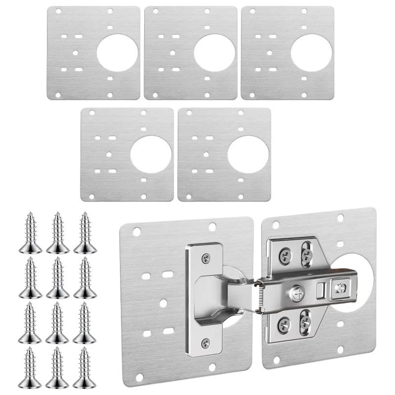 HingePlate 1+1 GRATUIT : Réparation de Charnières de Meubles DIY Plaque Latérale