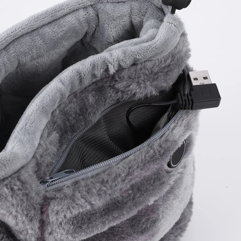 Chaussons USB Chauffants Électriques – Chaleur Douillette en Peluche