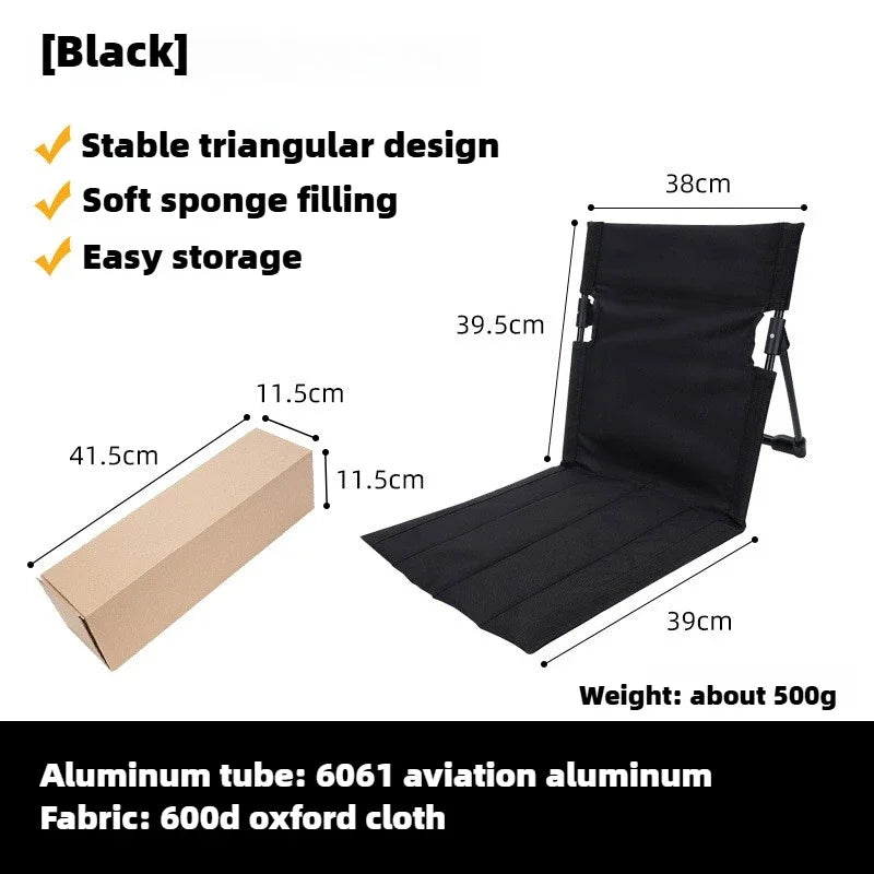 TREKASE Chaise de camping pliante | Ultra légère et résistante aux intempéries | Cadre en aluminium | Rembourrée pour un confort supplémentaire | Facile à monter