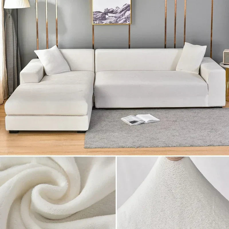 Housse de Canapé en Velours Élastique avec Finition Luxueuse – Sofina