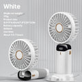 AERIONIQ Mini-Ventilateur 3-en-1 | Affichage LED | 5 Vitesses | Batterie avec fonction Powerbank | Portable & Sur pied