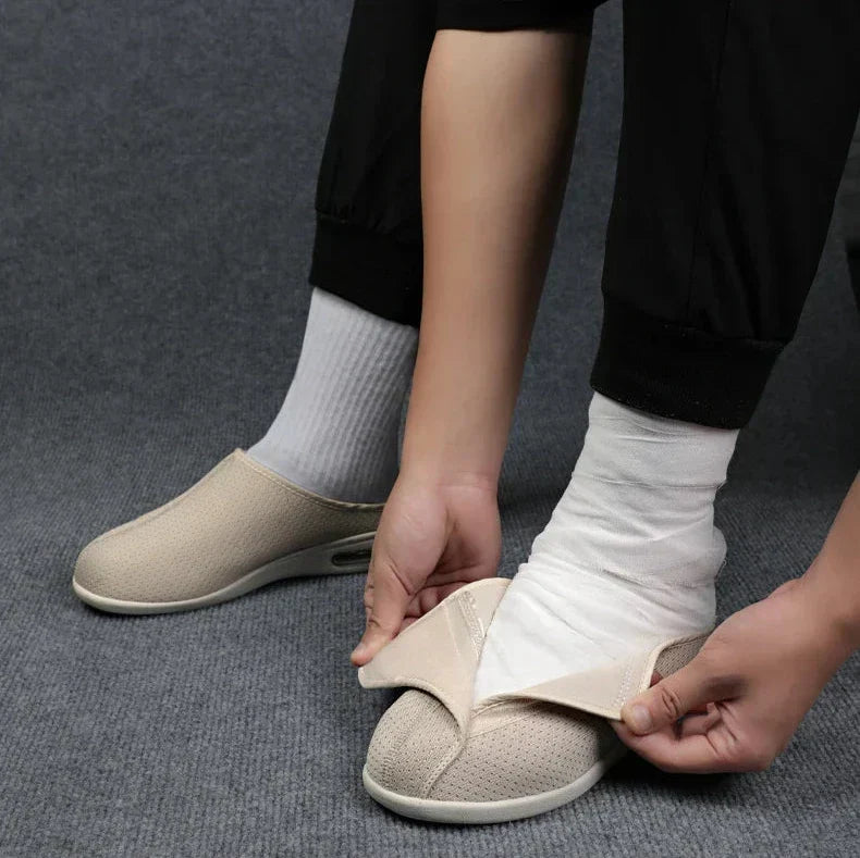 Baskets de marche extra larges pour pieds enflés | Chaussures orthopédiques pour diabétiques