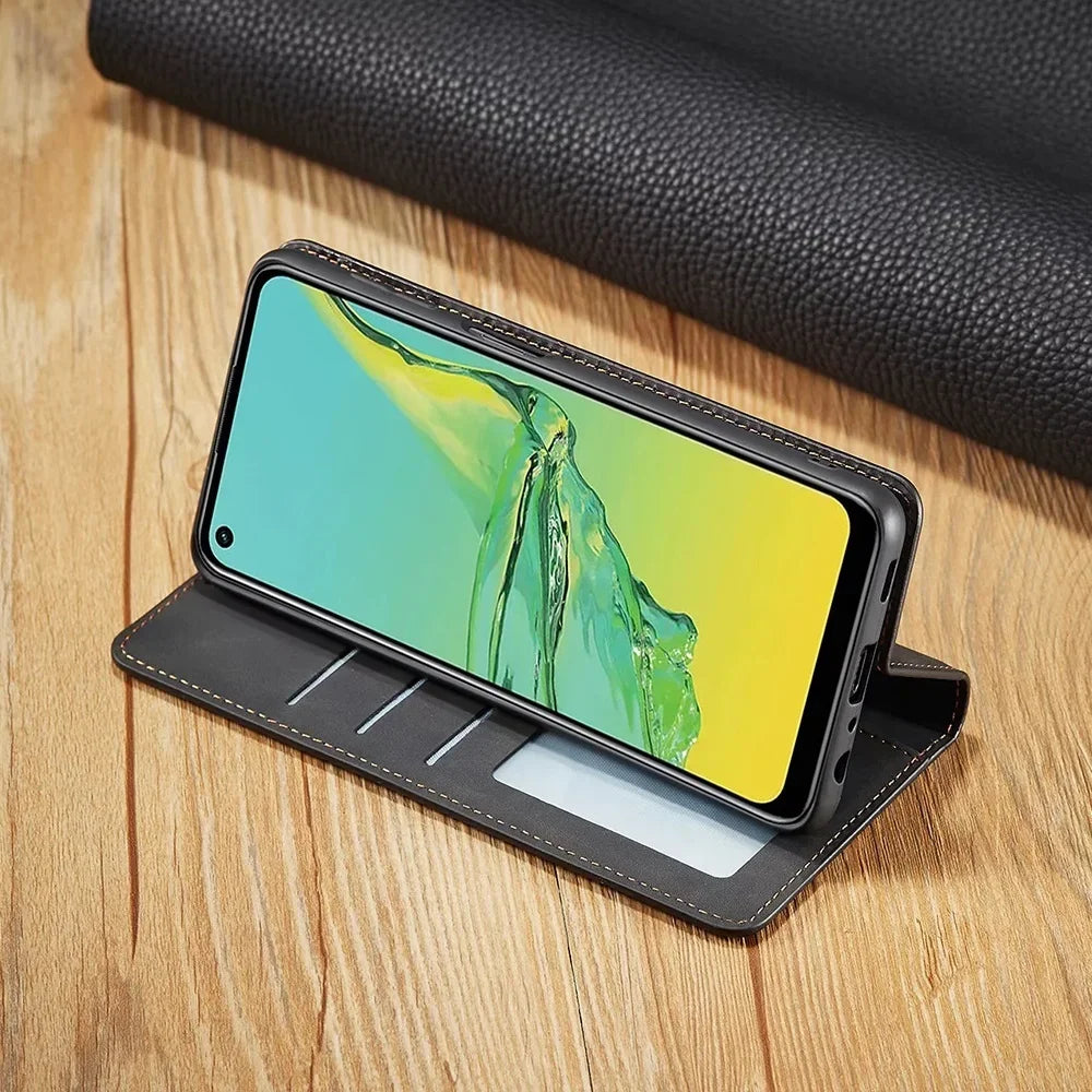 Housse Brehn Samsung : Étui en cuir magnétique pour une protection élégante