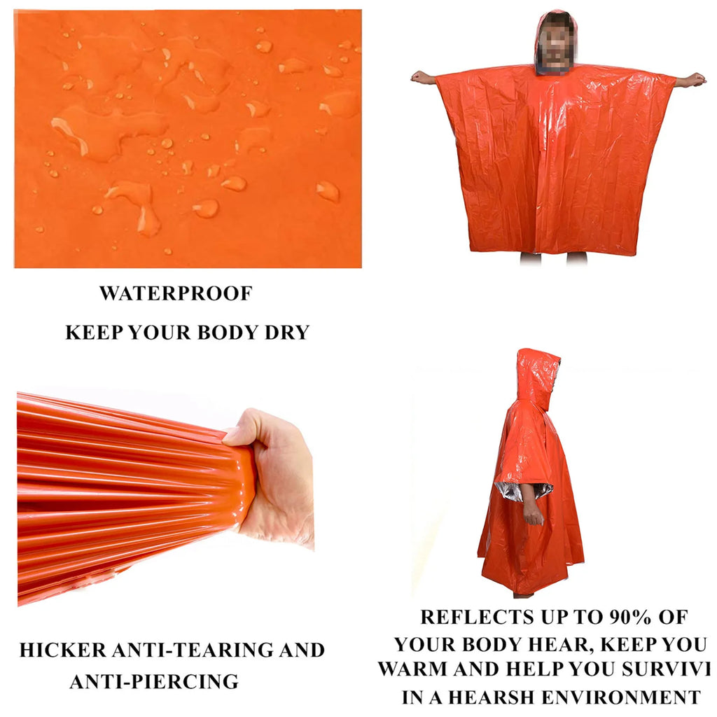 Poncho de Pluie Pliable – Protection Contre la Pluie et le Vent