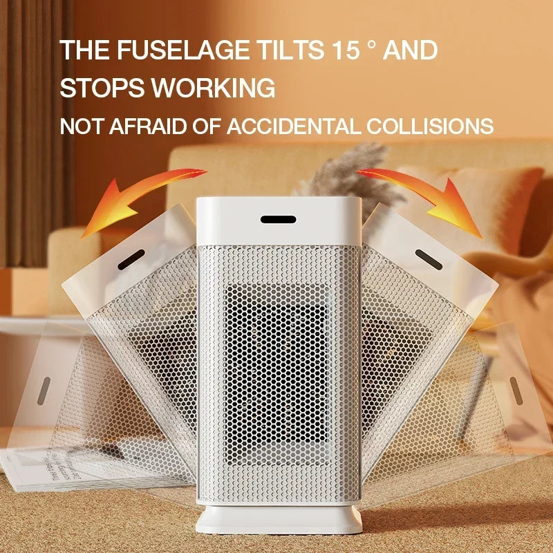 Chauffage Électrique Céramique Portable avec PTC et Lampe de Nuit