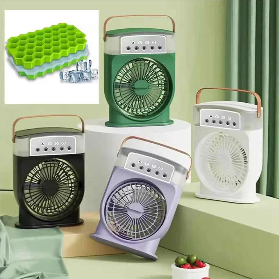 Ventilateur de Refroidissement Portable avec Humidificateur et Veilleuse LED