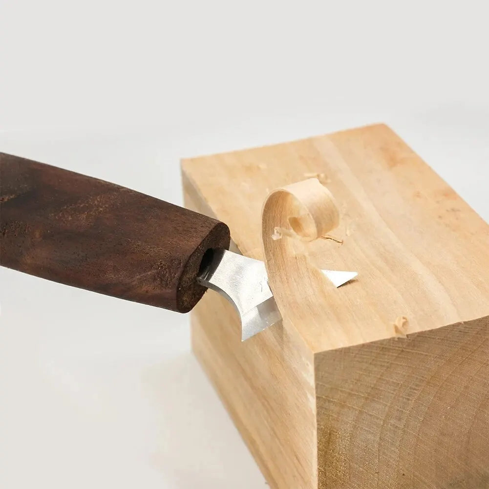 Skanto | Ensemble de sculpture sur bois de 8 pièces : Ensemble de couteaux à tailler avec limes à aiguille - Ensemble de sculpture de cuillères en bois pour débutants