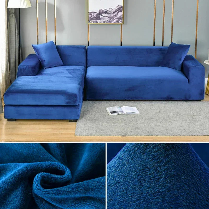 Housse de Canapé en Velours Élastique avec Finition Luxueuse – Sofina