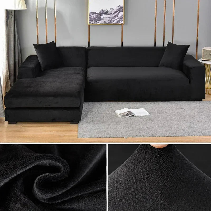 Housse de Canapé en Velours Élastique avec Finition Luxueuse – Sofina