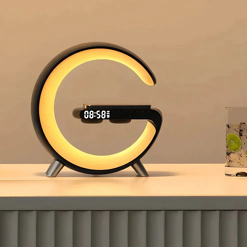 G-Shape™ - Réveil, Lumière d'Ambiance, Haut-parleur & Chargeur Sans Fil