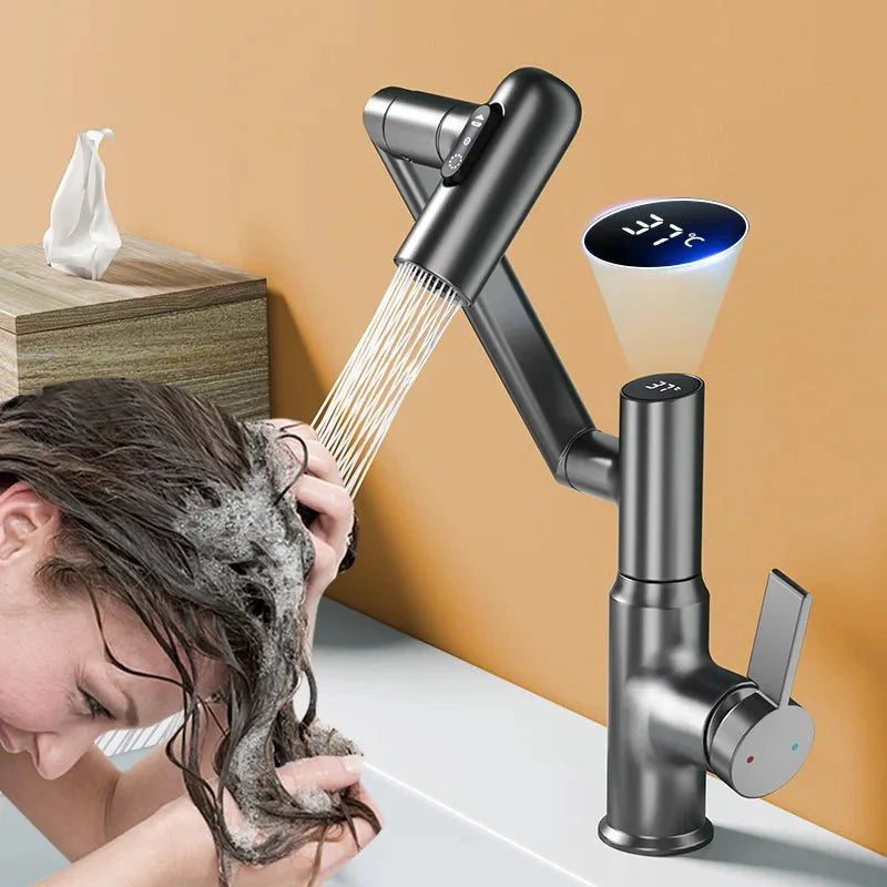 LUSTRAFLOW – Robinet Intelligent 360° avec Affichage de Température à Diode Électroluminescente