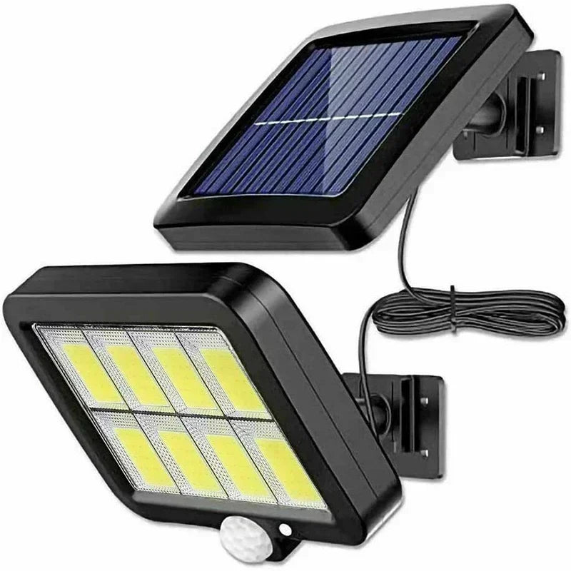 LuminaX Solaire | 100 LED COB Solaire | IP65 | Détecteur de mouvement & 3 modes | Éclairage extérieur sans fil