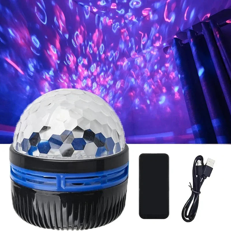 Polariva Projecteur d'Aurore Boréale | Synchronisation Musicale & Télécommande | Lumière Ambiante RGB | Charge USB | 7,8×7,8×8,7 cm
