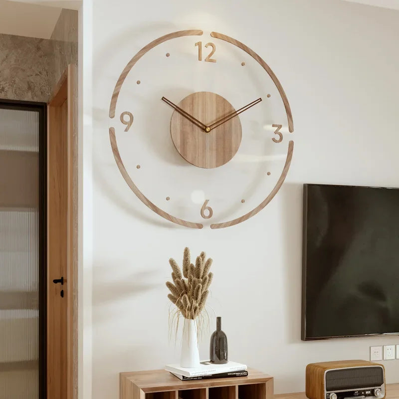 Skanto | Horloge murale moderne en bois – Design minimaliste et élégant pour le salon