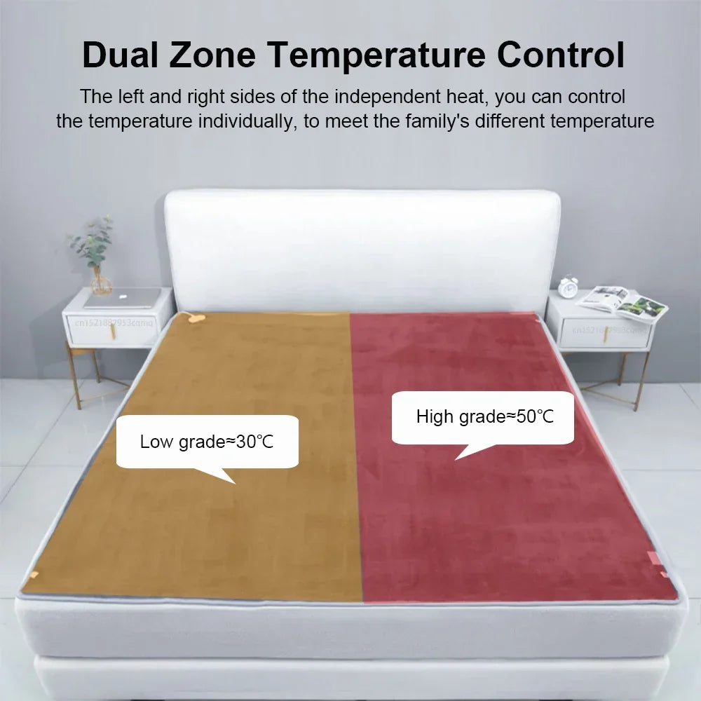 Couverture Électrique 220V – Couverture Chauffante avec Thermostat et Prise EU